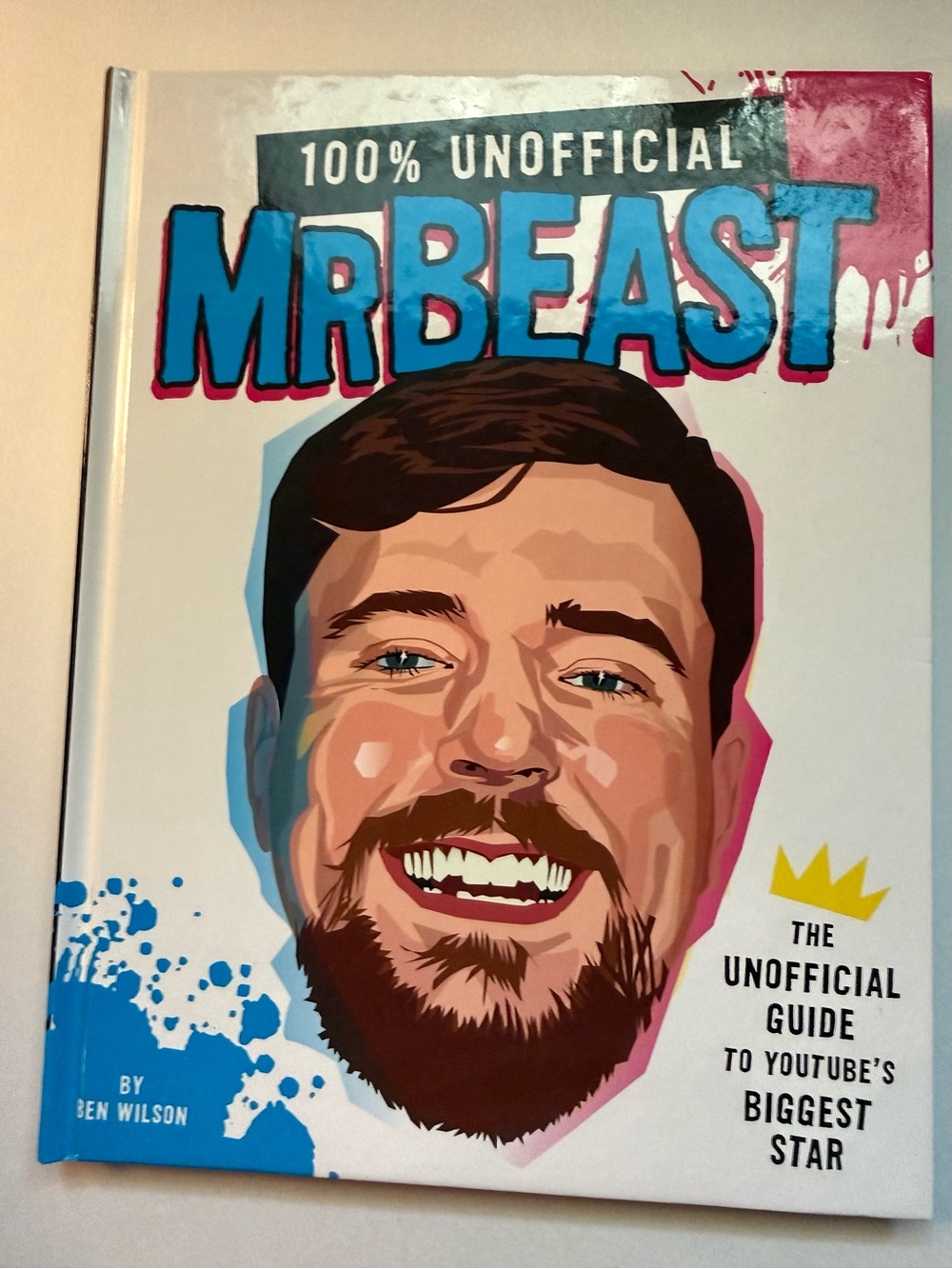 MrBeast 100% Unofficial Kids Book - White & Blue Cover